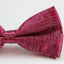 Mens Dark Red Sparkly Glitter Patterned Bow Tie
