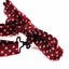 Mens Dark Red With White Small Polka Dot Patterned Bow Ties
