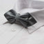 Mens Dark Silver Diamond Shaped Checkered Bow Tie