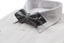 Mens Dark Silver Diamond Shaped Checkered Bow Tie