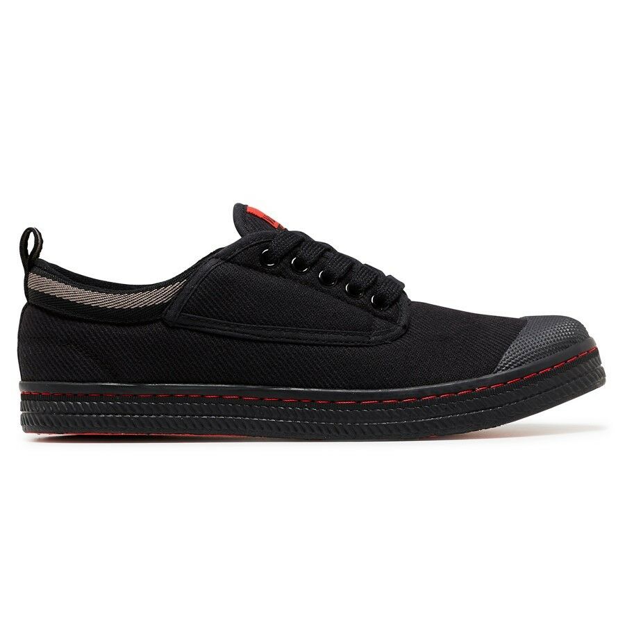 Mens Dunlop Classic Canvas Volleys Volley Sneakers Casual Shoes Black White