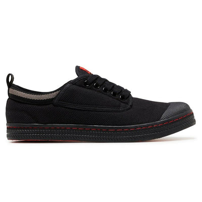Mens Dunlop Classic Canvas Volleys Volley Sneakers Casual Shoes Black White