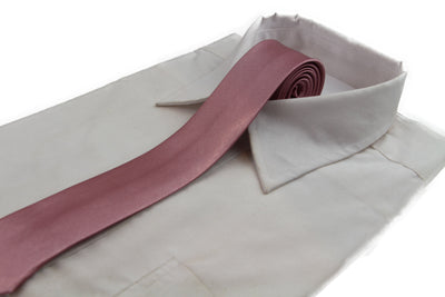 Mens Dusty Pink 5cm Skinny Plain Neck Tie