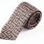 Mens Dusty Pink With Brown Maze Patterned 8cm Neck Tie
