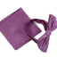 Mens Dusty Purple Plain Coloured Checkered Bow Tie & Matching Pocket Square Set