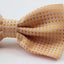 Mens Faint Orange Polka Dot Patterned Bow Tie