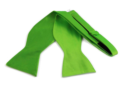 Mens Fluro Green Self Tie Bow Tie