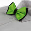 Mens Fluro Green Two Tone Layered Bow Tie