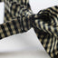 Mens Gold & Black Checkered Cotton Bow Tie