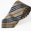 Mens Gold, Black & Red Plaid Striped Patterned 8cm Neck Tie