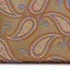 Mens Gold & Light Blue Paisley Silk Pocket Square
