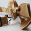 Mens Gold Solid Plain Colour Bow Tie