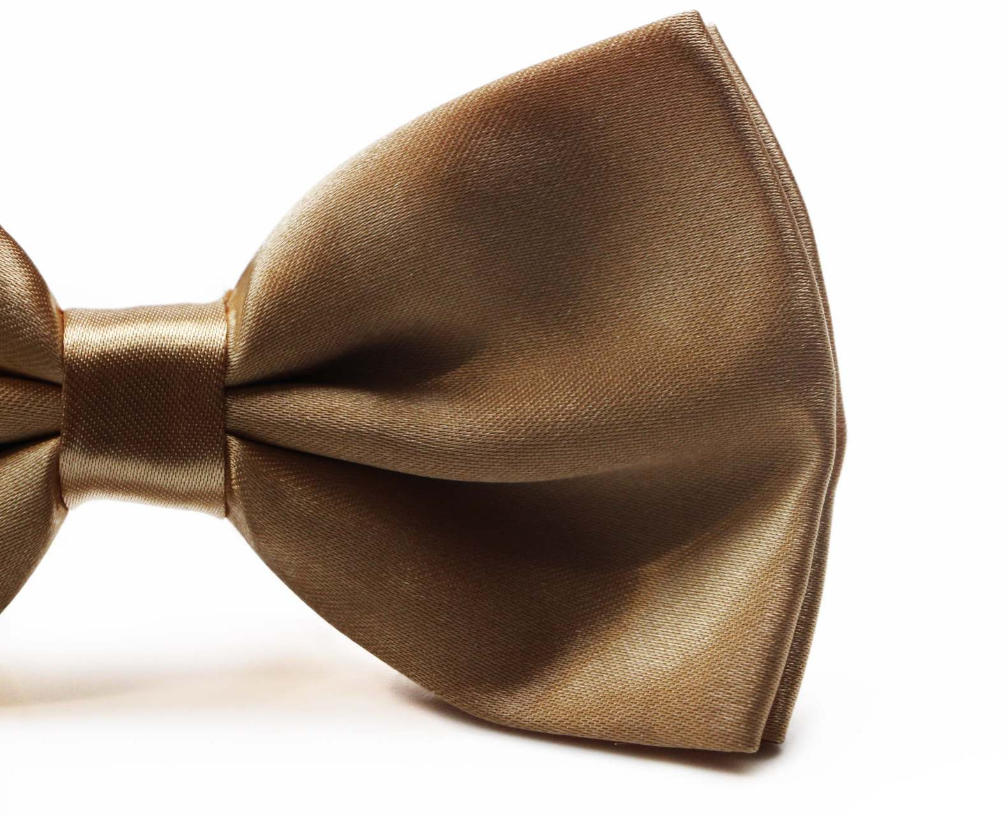 Mens Gold Solid Plain Colour Bow Tie