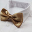 Mens Gold Solid Plain Colour Bow Tie