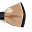 Mens Gold Two Tone Layered Bow Tie