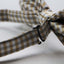 Mens Gold, White & Black Checkered Cotton Bow Tie