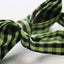 Mens Green & Black Checkered Cotton Bow Tie