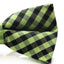 Mens Green & Black Checkered Cotton Bow Tie