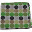 Mens Green & Brown Large Polka Dot Silk Pocket Square