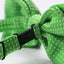 Mens Green Plain Coloured Bow Tie With White Polka Dots