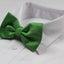 Mens Green Plain Coloured Bow Tie With White Polka Dots