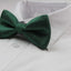 Mens Green & Silver Patterned Bow Tie