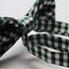 Mens Green, White & Black Checkered Cotton Bow Tie