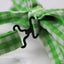 Mens Green & White Plaid Patterned Tinsel Bow Tie