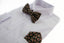 Mens Green With Cream & Red Flowers Cotton Bow Tie & Pocket Square Set