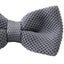 Mens Grey Cross-Hatched Knitted Bow Tie