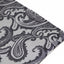Mens Grey & Gunmetal Paisley Pocket Square