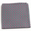 Mens Grey, Light Pink And Blue Small Polka Dot Silk Pocket Square