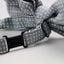 Mens Grey Plain Coloured Bow Tie With White Polka Dots