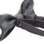 Mens Grey Velvet Plain Colour Bow Tie