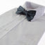 Mens Gunmetal Disco Shine Checkered Patterned Bow Tie
