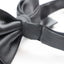 Mens Gunmetal Plain Coloured Checkered Bow Tie