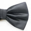 Mens Gunmetal Plain Coloured Checkered Bow Tie