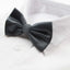 Mens Gunmetal Plain Coloured Checkered Bow Tie