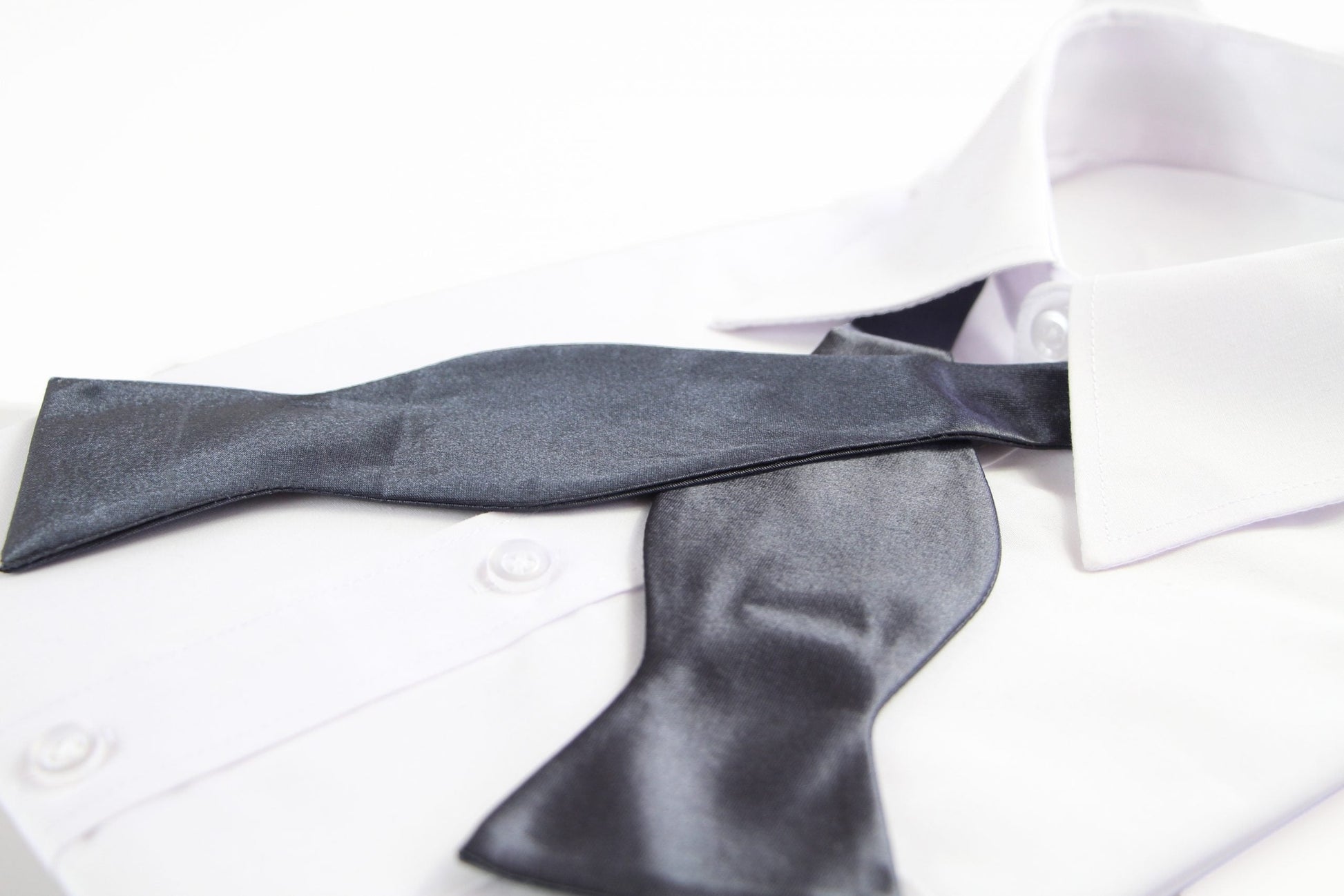 Mens Gunmetal Self Tie Bow Tie