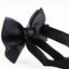 Mens Gunmetal Tow Tone Layered Bow Tie