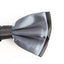 Mens Gunmetal Tow Tone Layered Bow Tie