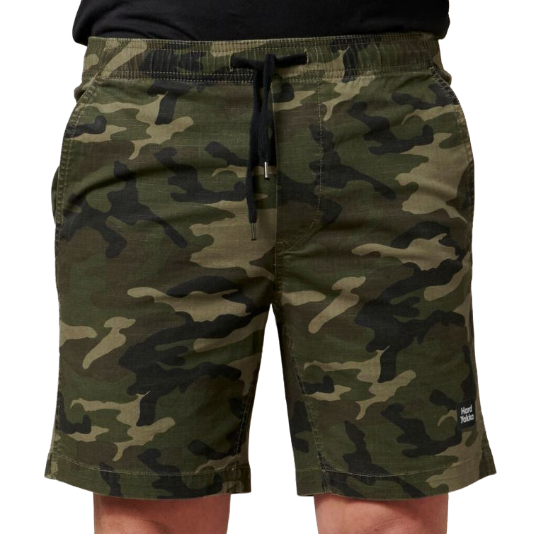 Mens Hard Yakka 3056 Camo Active Shorts Camouflage Y05163