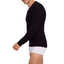 Mens Holeproof Aircel Thermal Waffle Knit Long Sleeve Black Tee
