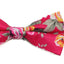 Mens Hot Pink Floral Patterned Bow Tie