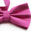 Mens Hot Pink Plain Coloured Large Patterned Checkered Bow Tie