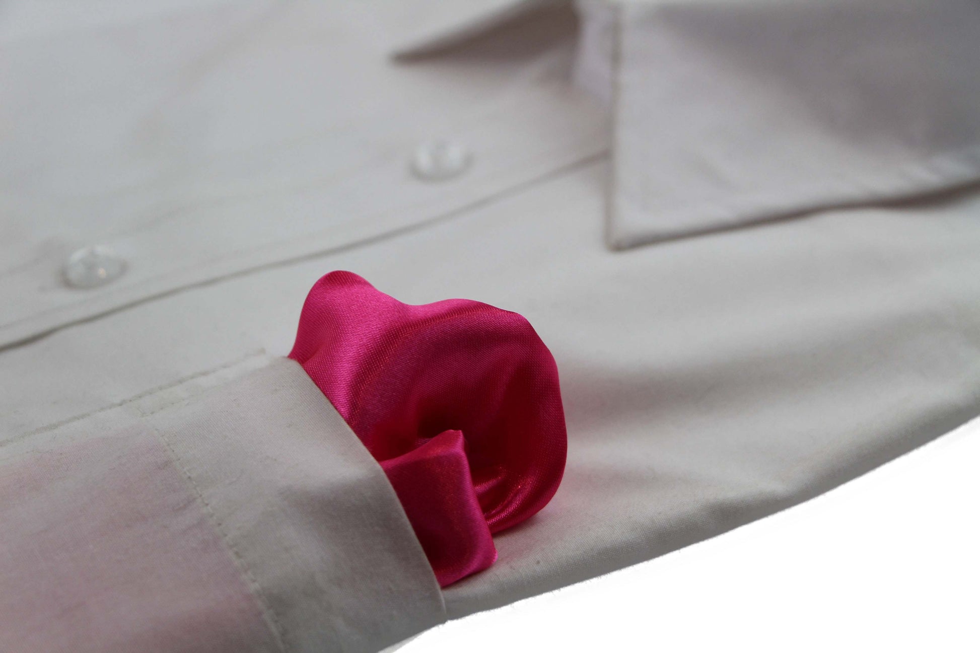 Mens Hot Pink Pocket Square