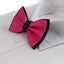 Mens Hot Pink Two Tone Layered Bow Tie