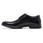 Mens Hush Puppies Carey Black Leather Extra Wide Lace Up Work Formal Shoes