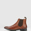 Mens Hush Puppies Chelsea Extra Wide Mens Black Mahogancy Tan Leather Boots