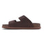 Mens Hush Puppies Cracker Brown Sandals Slip On Leather Shoes
